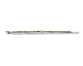 Bracciale uomo acciaio con occhio di tigre Sovrani