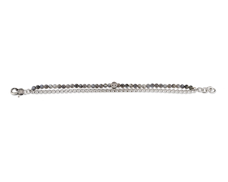 Bracciale uomo acciaio con diaspro artico Sovrani
