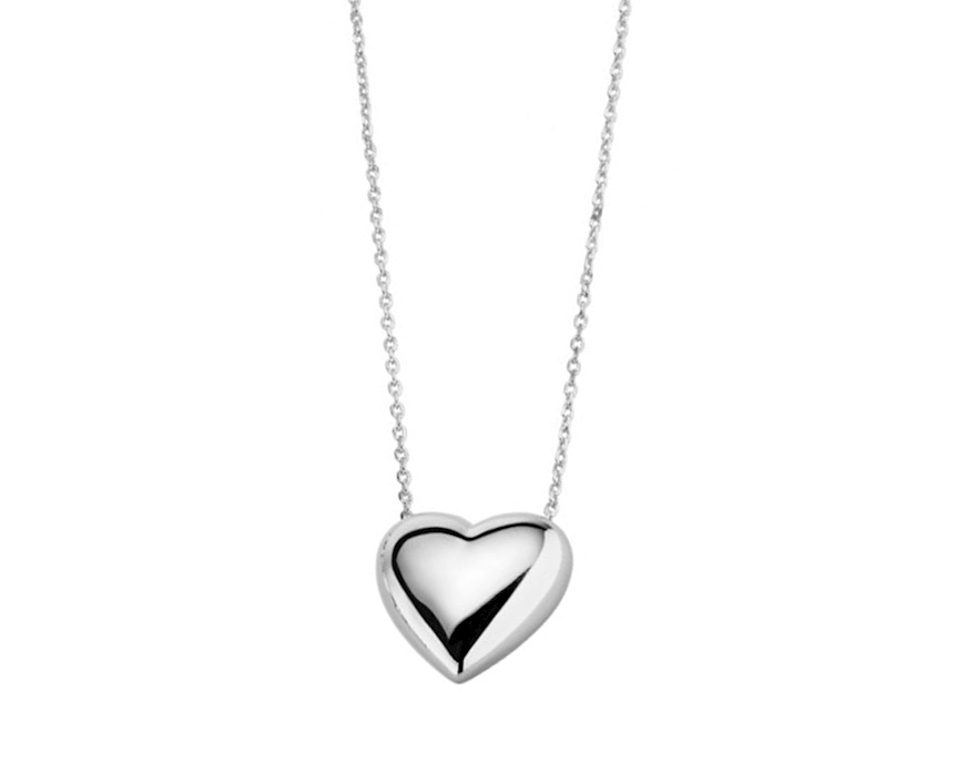 Collana Cuore ottone finitura rodio Sovrani