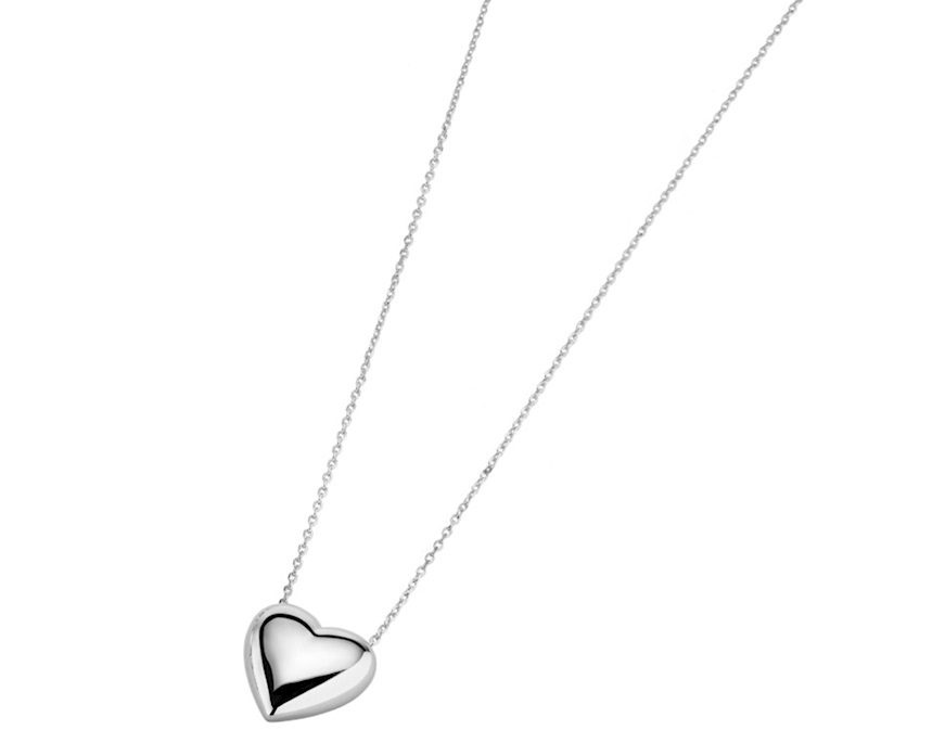 Collana Cuore ottone finitura rodio Sovrani