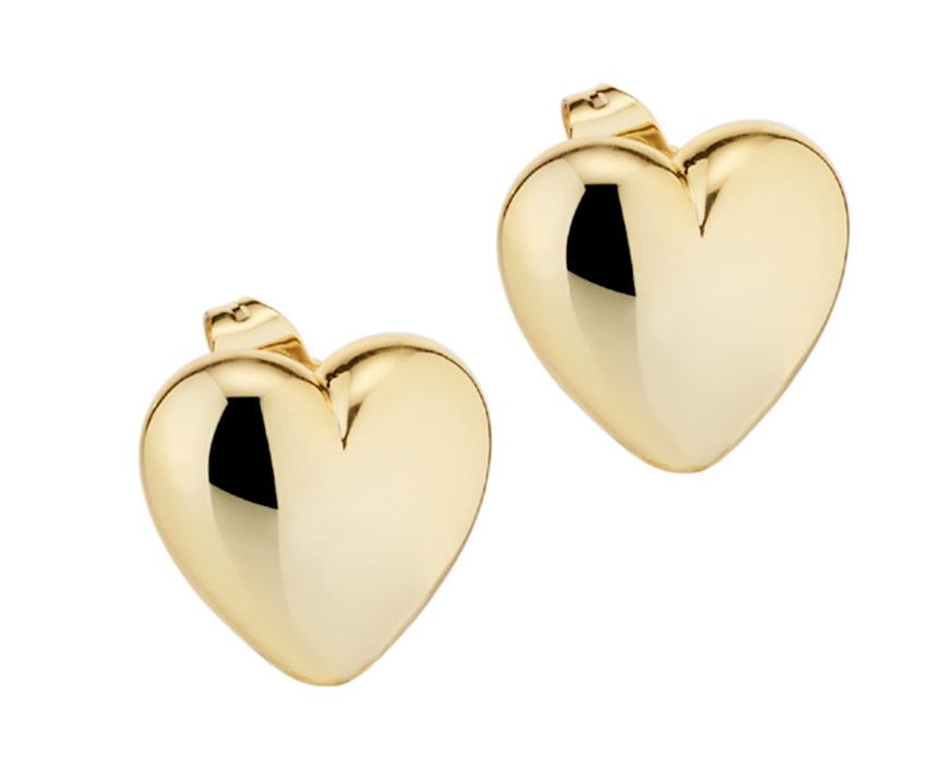 Orecchini Cuore ottone finitura oro Sovrani