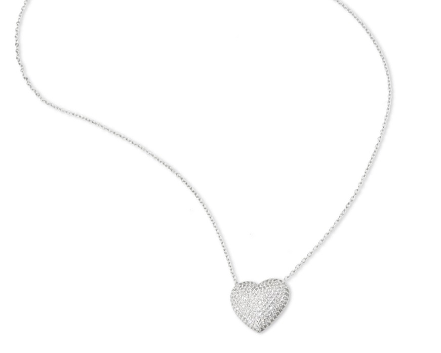 Collana Cuore ottone con cubic zirconia Sovrani