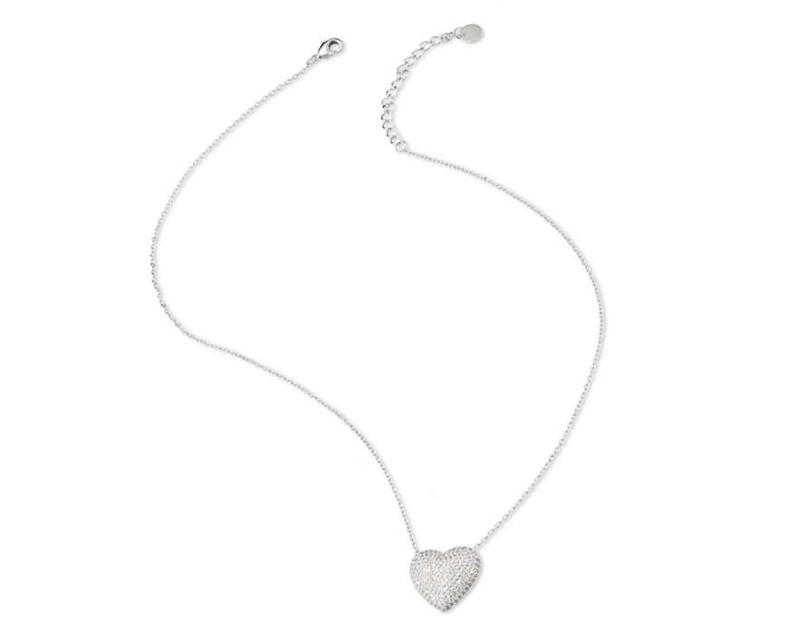 Collana Cuore ottone con cubic zirconia Sovrani