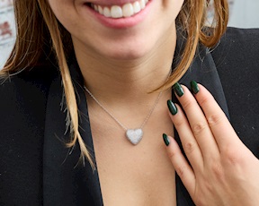 Collana Cuore ottone con cubic zirconia Sovrani