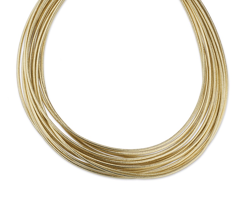 Collana in lurex dorato Sovrani