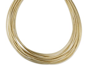 Collana in lurex dorato Sovrani