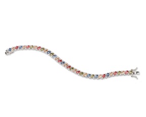 Bracciale argento con zirconi multicolor Sovrani