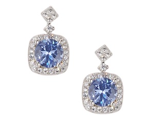 Orecchini argento con cubic zirconia e zirconi acquamarina Sovrani
