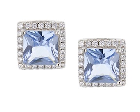 Orecchini argento con cubic zirconia e zirconi acquamarina Sovrani