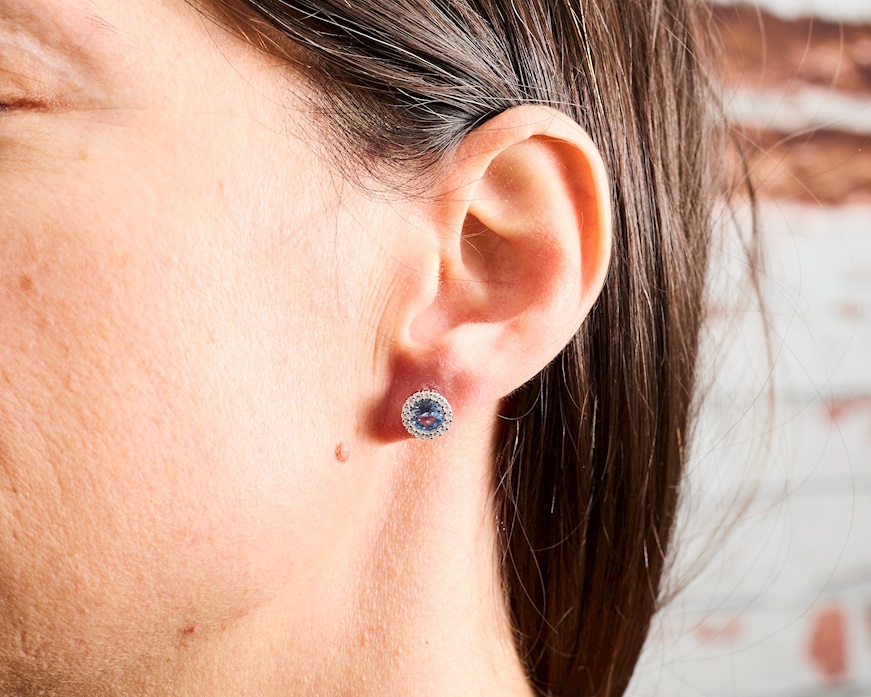 Orecchini argento con cubic zirconia e zirconi acquamarina Sovrani