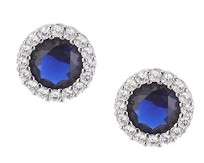 Orecchini argento con cubic zirconia e zirconi zaffiro Sovrani
