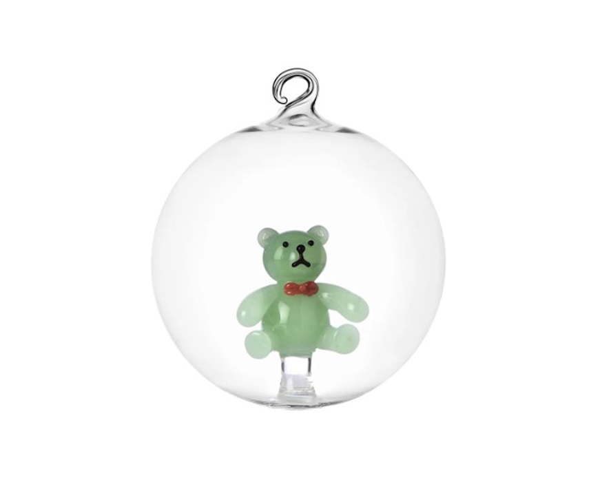 Idea regalo Natale Palla di Natale orsacchiotto verde Ichendorf