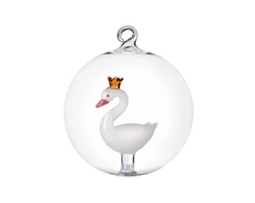 Idea regalo Natale Palla di Natale Cigno Ichendorf