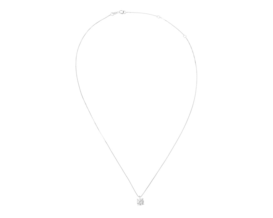 Parure Necklace and Earrings silver with white zircons Sovrani