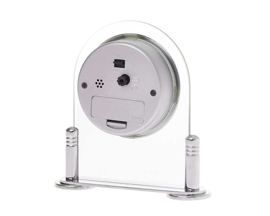 Orologio da tavolo con mondo blu e arco in cristallo Selezione Zanolli