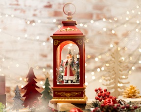 Idea regalo Natale Lanterna Babbo Natale bianca Selezione Zanolli