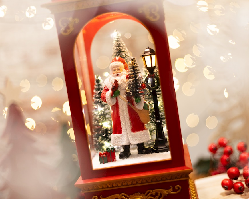 Idea regalo Natale Lanterna Babbo Natale bianca Selezione Zanolli