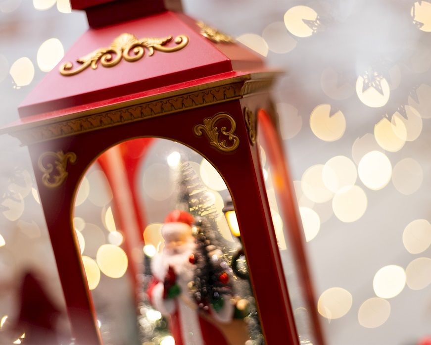 Idea regalo Natale Lanterna Babbo Natale bianca Selezione Zanolli