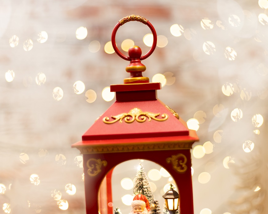 Idea regalo Natale Lanterna Babbo Natale bianca Selezione Zanolli