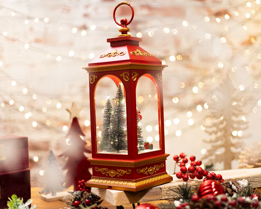 Idea regalo Natale Lanterna Babbo Natale bianca Selezione Zanolli