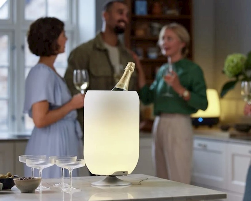 Lampada bluetooth glacette Atmos Brushed Silver Kooduu