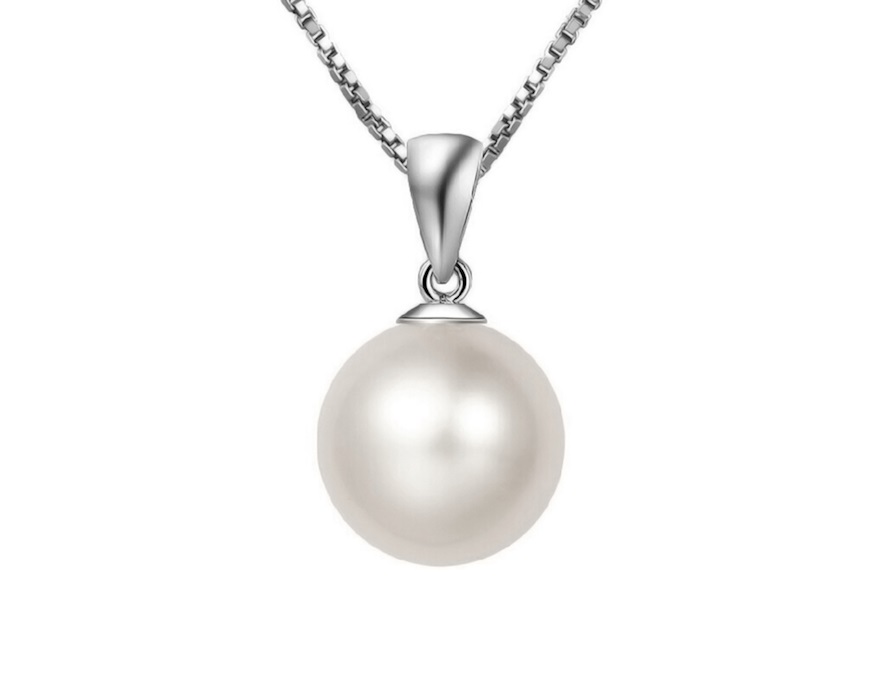 Girocollo argento e perla pendente fresh water Selezione Zanolli