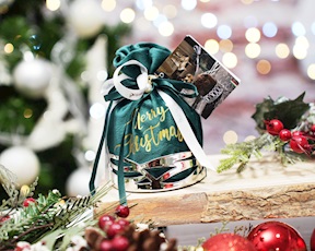 Sottobottiglia Onde argento trilaminato con panettoncino Selezione Zanolli