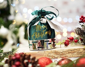 Sottobottiglia Pattern argento trilaminato con panettoncino Selezione Zanolli