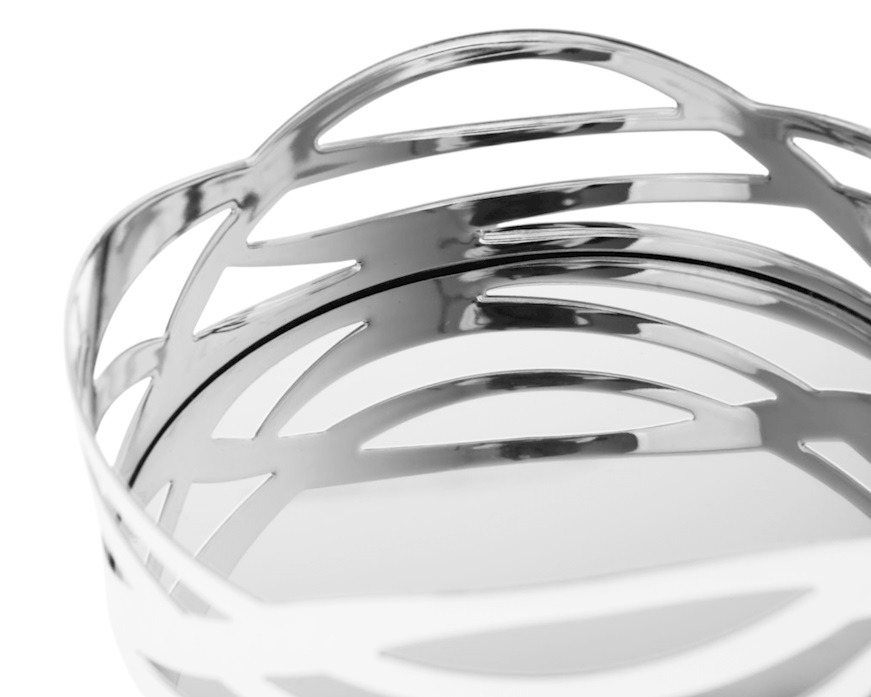 Onde bottle coaster trilaminated Silver with cap and drip-stopper Selezione Zanolli