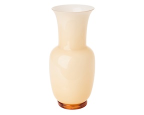 Vaso Opalino vetro di Murano pesca e lattimo Venini