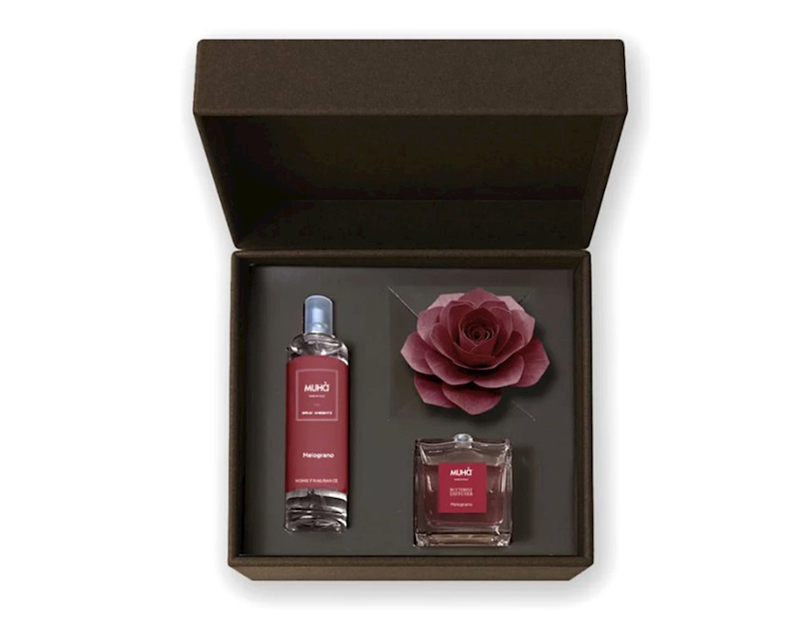 Cofanetto regalo Diffusore Rosa e Spray Melograno Muhà