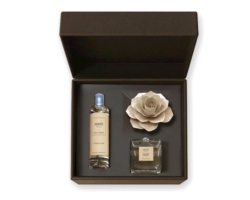 Cofanetto regalo Diffusore Rosa e Spray Dolce Latte Muhà