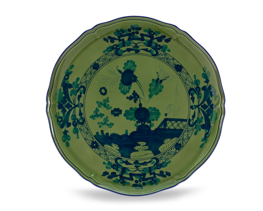 Tortiera Oriente Italiano Malachite porcellana Richard Ginori