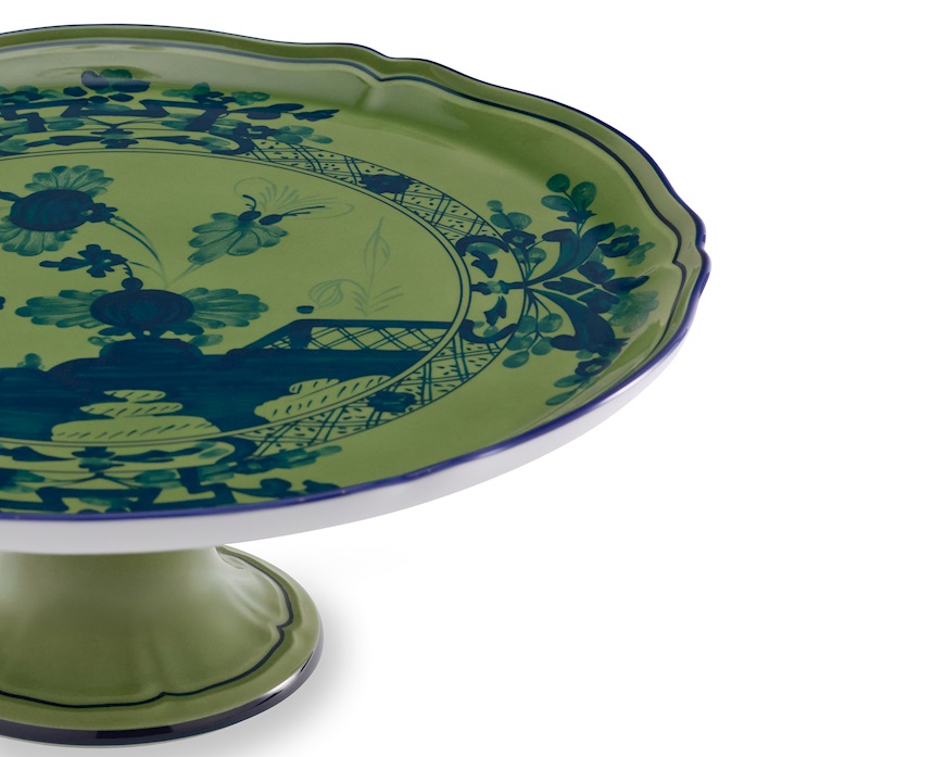 Tortiera Oriente Italiano Malachite porcellana Richard Ginori