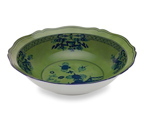 Piatto fondo da portata Oriente Italiano Malachite porcellana Richard Ginori