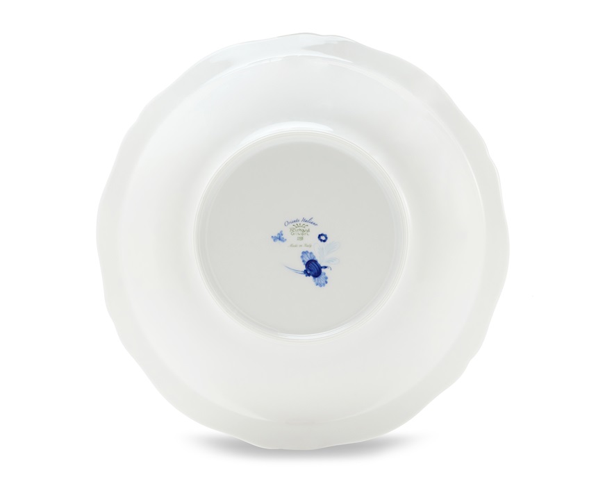 Piatto fondo da portata Oriente Italiano Malachite porcellana Richard Ginori