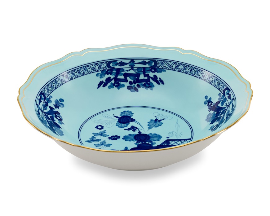 Piatto fondo da portata Oriente Italiano Iris porcellana Richard Ginori