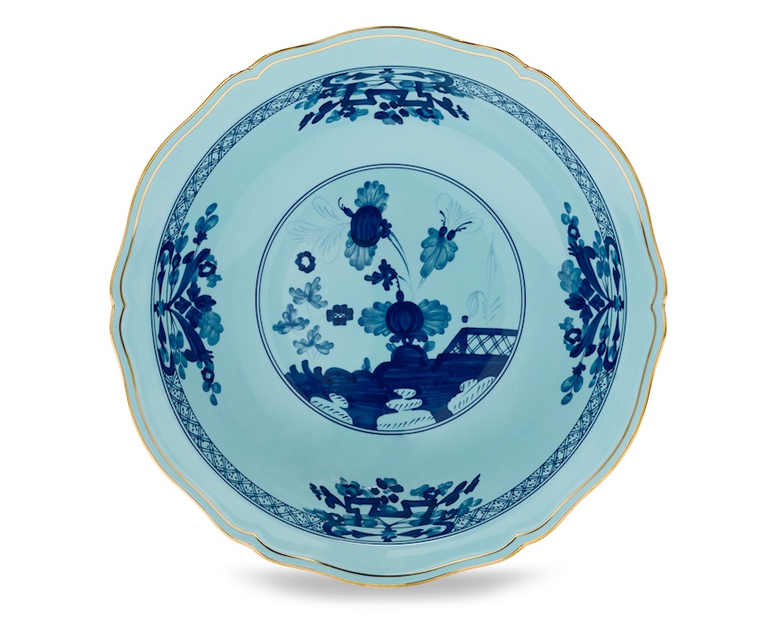 Piatto fondo da portata Oriente Italiano Iris porcellana Richard Ginori