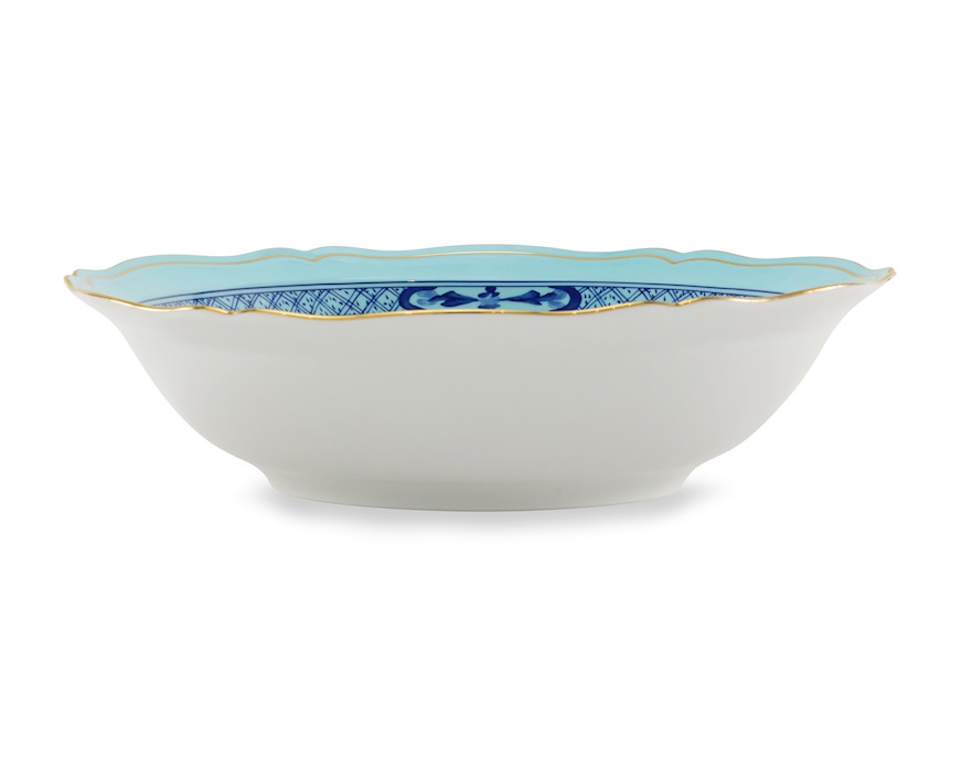 Piatto fondo da portata Oriente Italiano Iris porcellana Richard Ginori
