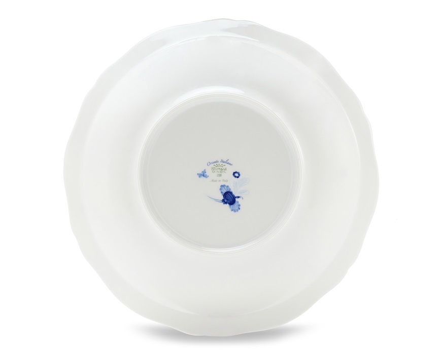 Piatto fondo da portata Oriente Italiano Iris porcellana Richard Ginori