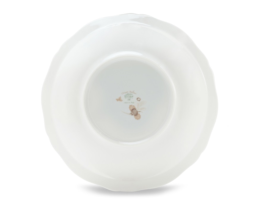 Piatto fondo da portata Oriente Italiano Meringa porcellana Richard Ginori