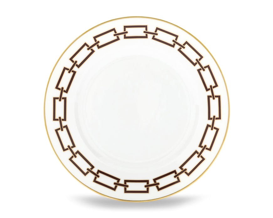 Piatto dessert Catene Ebano porcellana Richard Ginori