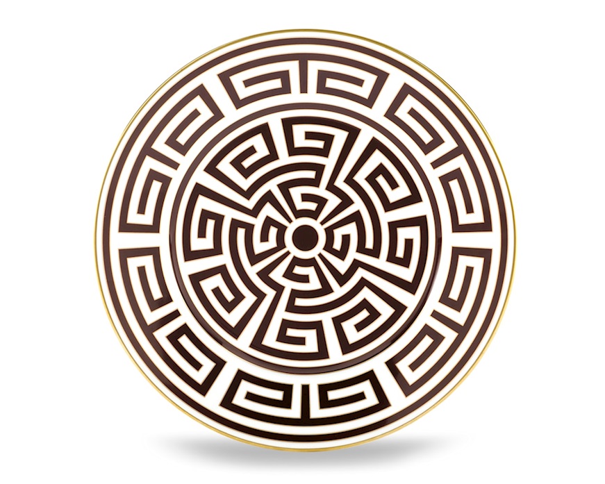 Piatto dessert Labirinto Ebano porcellana Richard Ginori