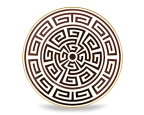 Piatto dessert Labirinto Ebano porcellana Richard Ginori