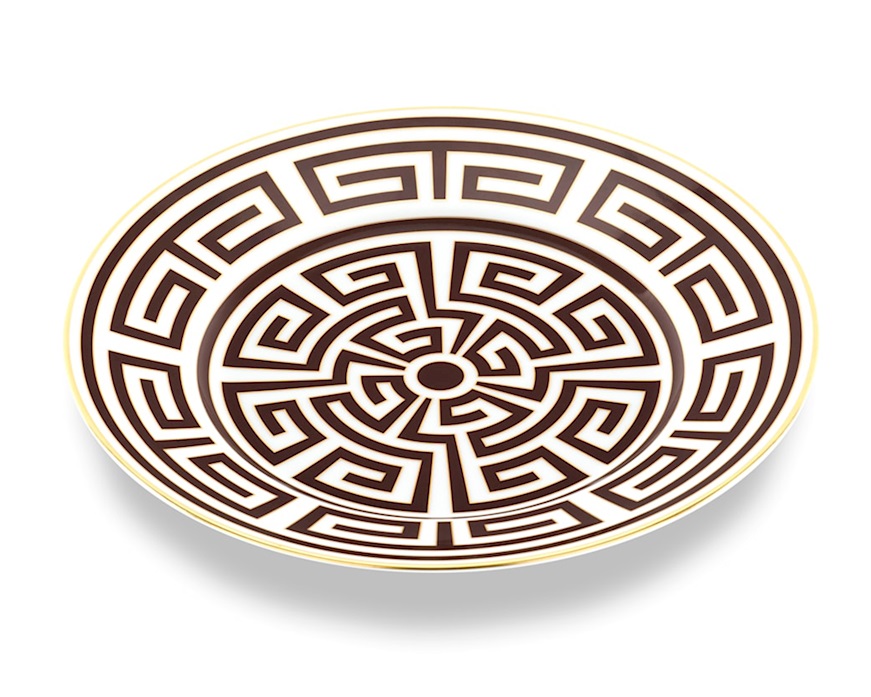 Piatto dessert Labirinto Ebano porcellana Richard Ginori