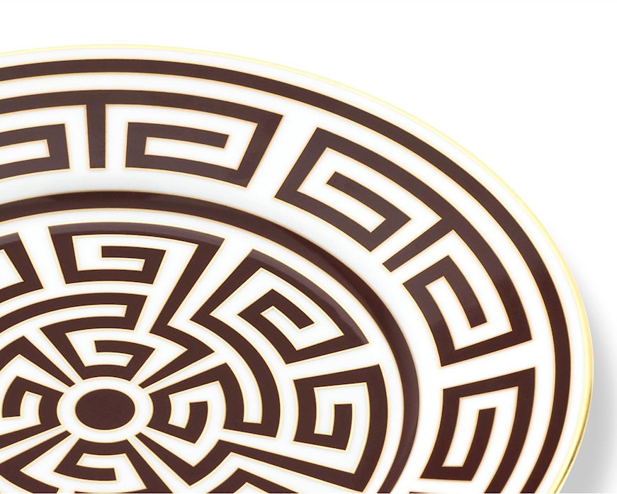 Piatto dessert Labirinto Ebano porcellana Richard Ginori