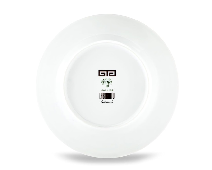 Piatto dessert Labirinto Ebano porcellana Richard Ginori