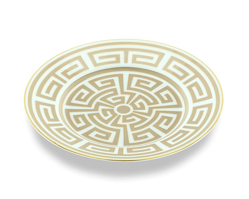 Piatto dessert Labirinto Cachemire porcellana Richard Ginori