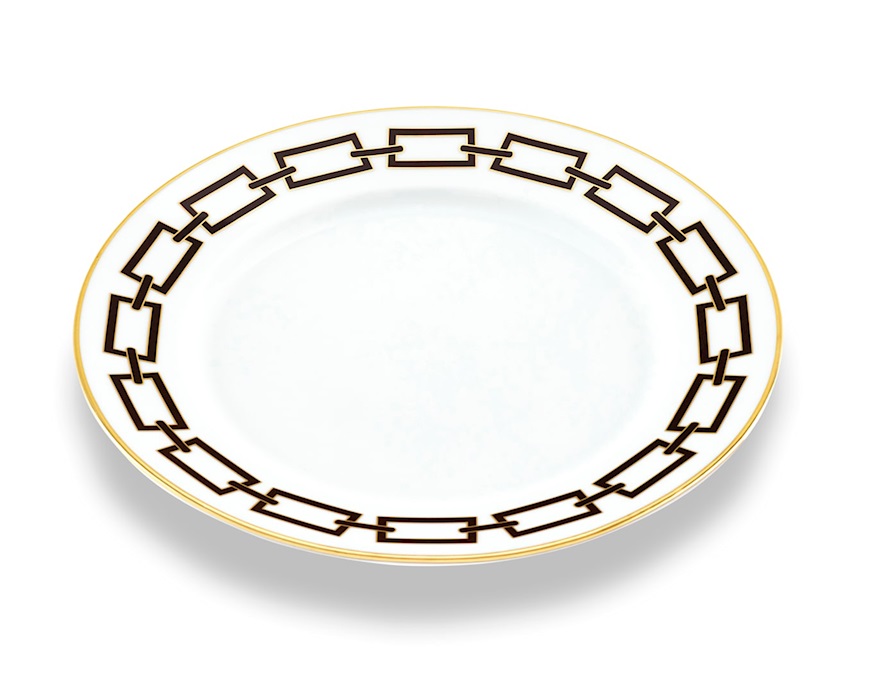 Dinner plate Catene Ebano porcelain Richard Ginori