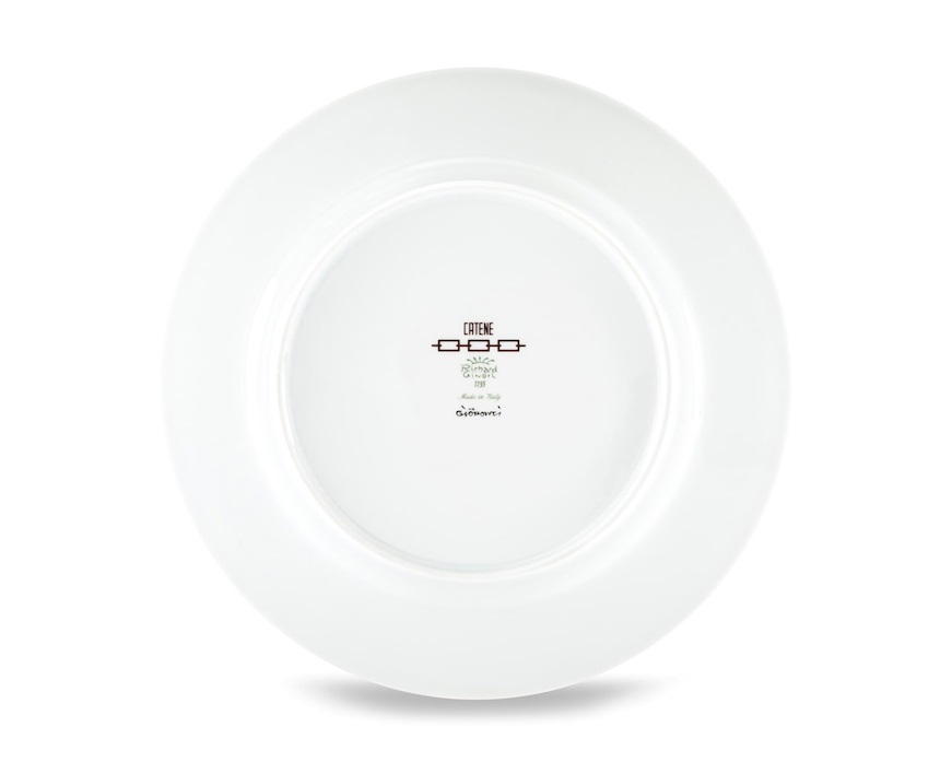 Dinner plate Catene Ebano porcelain Richard Ginori